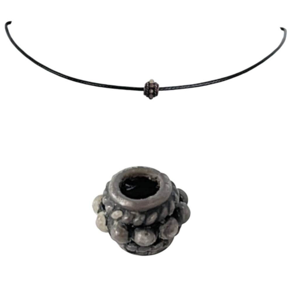 Handmade vintage dainty single bead adjustable choker necklace